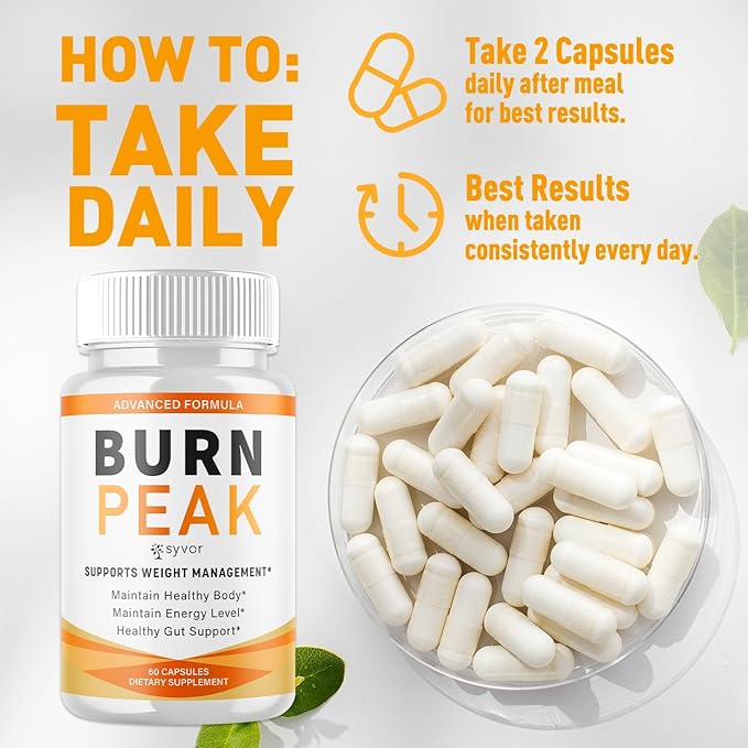 (3 Pack) Burn Peak Capsules Official Burnpeak Pink Salt Pills with All Natural Ingredients Advanced BurnPeak Health Supplement with Premium Vitamins for Active Lifestyle Support (180 Capsules)