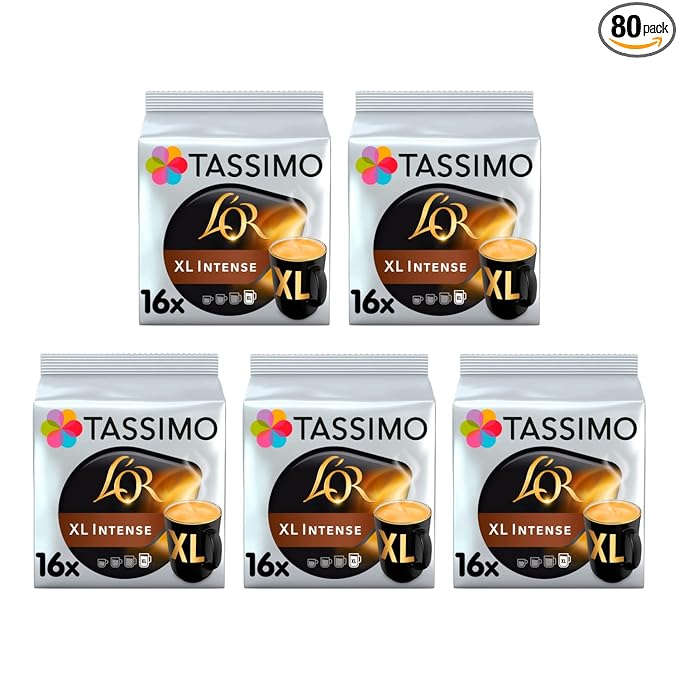 TASSIMO L'OR XL Intense Coffee Pods 5 Pack (80 Drinks)