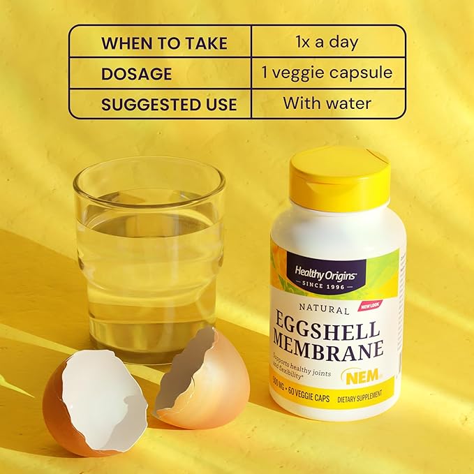 Healthy Origins Eggshell Membrane 500 mg (NEM Non-GMO Gluten Free Joint Support) 120 Veggie Caps