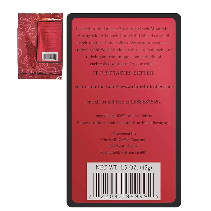 Churchill Coffee Cinnadoodle 10 Portioned Packs -1.5 oz each - Ground - Flavored Coffee