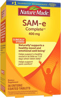 SAM-e Complete 400 mg Tablets 36 Count Value Size Supports a Healthy Mood &amp Joint Comfort