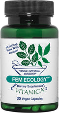 Vitanica FemEcology Vaginal and Intestinal Probiotic Support Vegetarian 30 Capsules