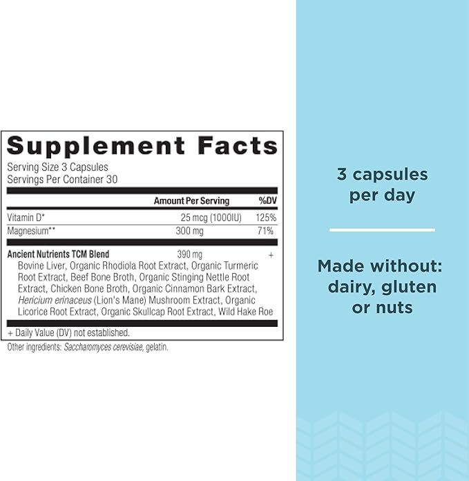 Ancient Nutrition Multi Collagen Protein Powder Unflavored 40 Servings + Magnesium Capsules 90 Count