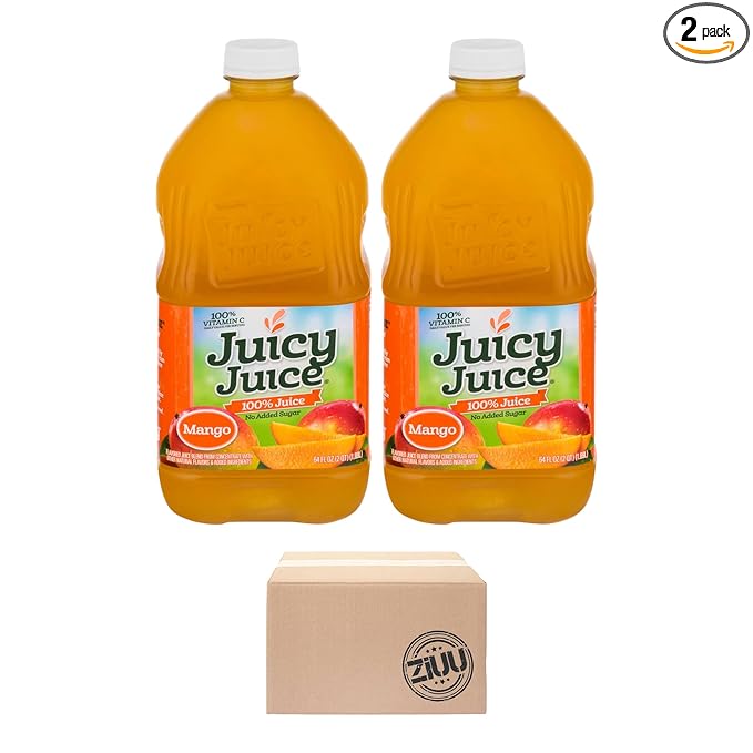 Juicy Juice Mango 100% Juice Two 64 Fl Ounce Bottles No Sugar Added Drink Vitamin C 2 Pack by ZIUU