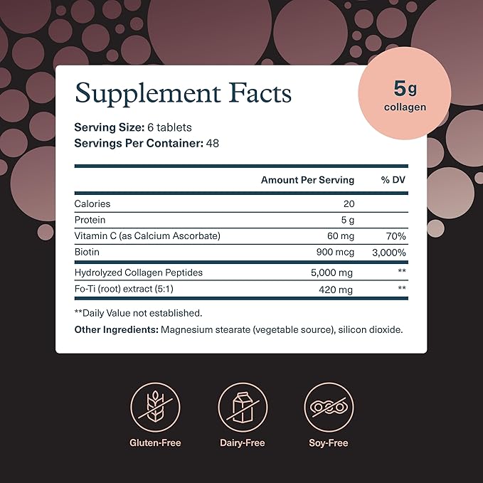 Youtheory Advanced Collagen 6000mg + Vitamin C (290 Tabs) Men’s Collagen 5000mg (290 Tabs) – Hair Skin &amp Nail Support* – Supplements for Men &amp Women – Gluten Soy &amp Dairy Free