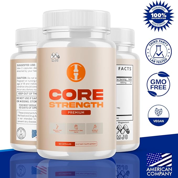 (2 Pack) Core Strength Joint Support Capsules Official CoreStrength Pills with All Natural Ingredients Advanced Overall Health and Wellness Supplement with Max Strength Multivitamins (120 Capsules)