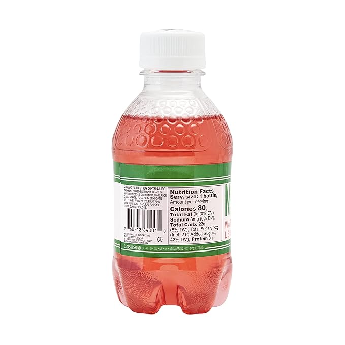 Boylan Bottling MASH Great Tasting Watermelon Lemon Lime – Lightly Carbonated Fruit Drink - Low Calorie &amp No Sugar - Made With All Natural Pure Cane Sugar- 12 Count