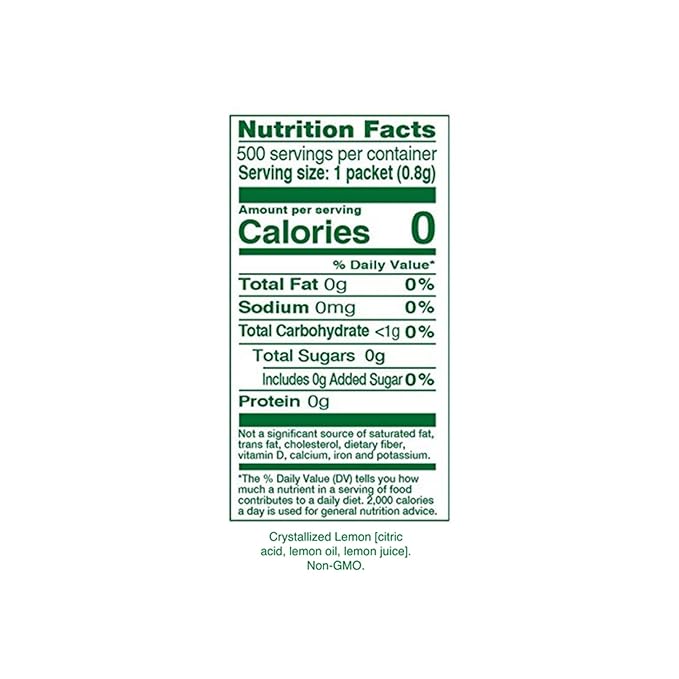 True Lemon 500ct - Water Enhancer - Bulk Dispenser - 0 Calorie Drink Mix Packets For Water - Sugar Free Lemon Flavoring Powder Packets(Pack of 2)