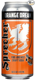Sprecher Orange Dream Soda Kosher Gluten Free 16 Fluid Ounce (Pack of 12)