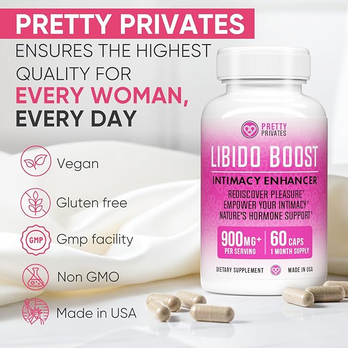 Premium Female Libido Booster for Women - Fast-Acting Mood Booster &amp Energy Support Natural Formula to Enhance Desire - Women’s Wellness Confidence Hormonal Balance Intimacy &amp Energy Boost