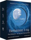 Herbatonin® 3mg - The First Phyto-Melatonin (Natural Plant Melatonin) for Sleep Cycle Body Clock and Circadian Rhythm Support for Jet Lag Shift Work and Sleeplessness 60 Vegan Capsules