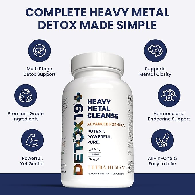Ultra Human Daily Wellness Support – Heavy Metal Detox Cleanse with Zeolite Shilajit Organic Chlorella &amp Spirulina NAC &amp Alpha Lipoic. Supports Daily Detox Cognition Immune System -(Made