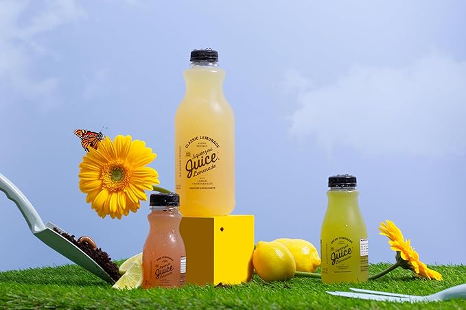 Squeezed Juice Classic Lemonade 100% Juice - 32 FL OZ Multi-Serve Bottle | HPP Pasteurized | Not from Concentrate | Fresh Pressed | California Fruit Juice…