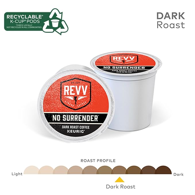 REVV No Surrender Keurig Single-Serve K-Cup Pods Dark Roast Coffee 48 Count