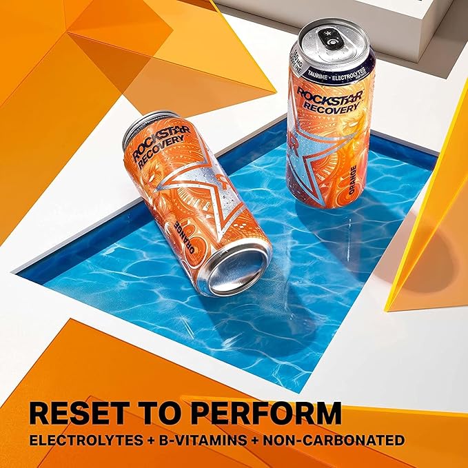 Recovery Energy Drink with Caffeine Taurine and Electrolytes 2 Flavor Variety Pack 16oz (12 Pack)