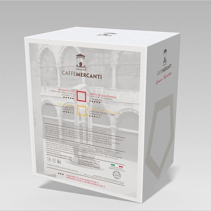 Caffe Mercanti ESE (Easy Serve Espresso) Oro Italian Coffee Pods in Filter Paper - 44mm 150 Pods - Italiano Caffe Filter Paper - Non-GMO