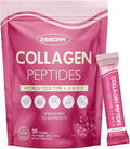 ZEBORA Multi Collagen Peptides Powder Packets with Hyaluronic Acid Biotin MCT - Hydrolyzed Collagen with 5 Billion Probiotics - Support Skin Hair Nail &amp Gut Health - 30 Stick Packs