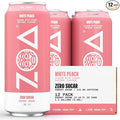 ZOA Zero Sugar Energy Drinks - White Peach | Healthy Energy Formula with Natural Caffeine Daily Vitamin C Essential B-Vitamins | Gluten-Free Keto Friendly | 16 Ounce Cans (Pack Of 12)
