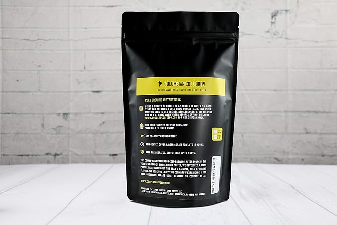 Organic Cold Brew Coffee - Guatemalan Coffee Beans - Ground Medium Roast 2lbs and Colombian Reserve Single Origin Coarsely Ground Coffee - Dark Roast 1lb