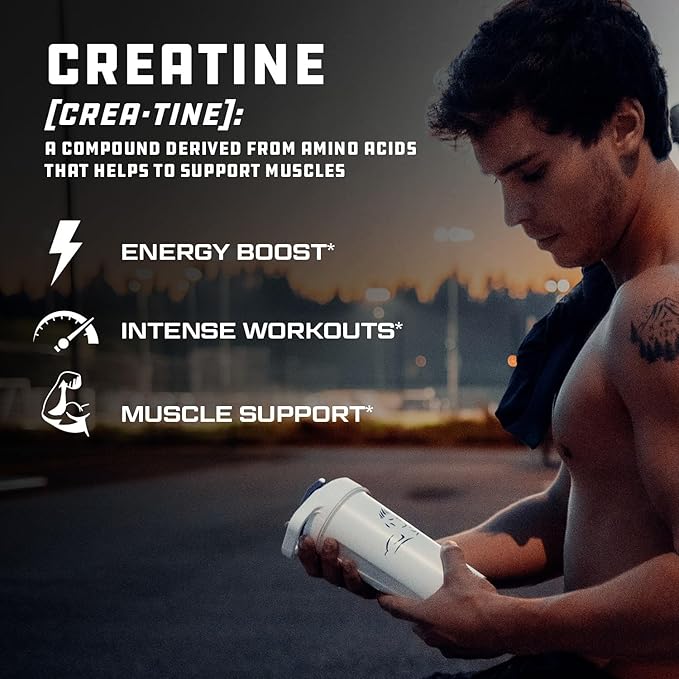 Cutler Nutrition Pure Creatine Monohydrate - 5g Per Serving - Premium Muscle Builder Enhances Strength Performance &amp Recovery - Unflavored for Easy Mixing (100 Servings)
