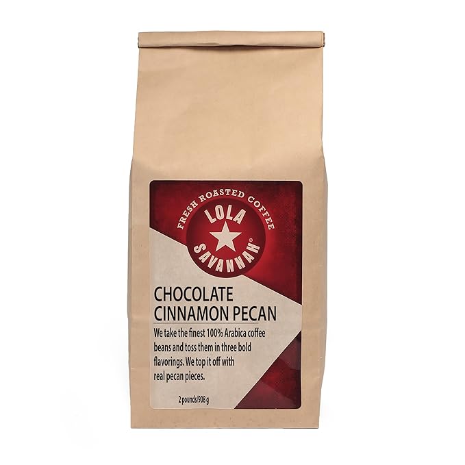 Lola Savannah Chocolate Cinnamon Pecan Whole Bean Caffeinated Coffee 2lb