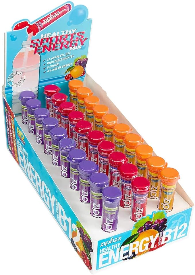 Zipfizz Healthy Energy Drink Mix Variety Pack 30 Tubes (2 Pack)