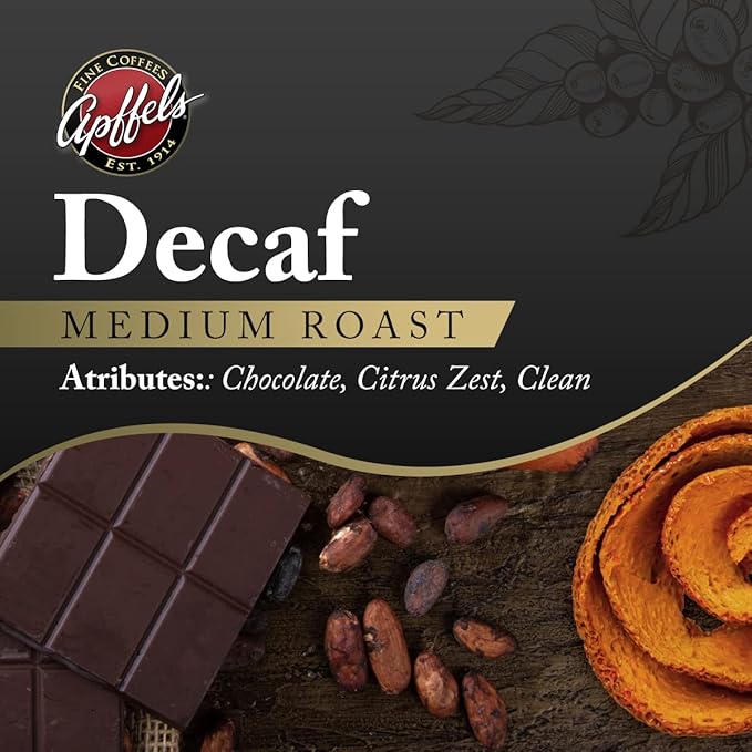 Apffels Colombian Decaf – Ground Medium Roast 100% Arabica Coffee (18 pack – 2.5 oz Each)