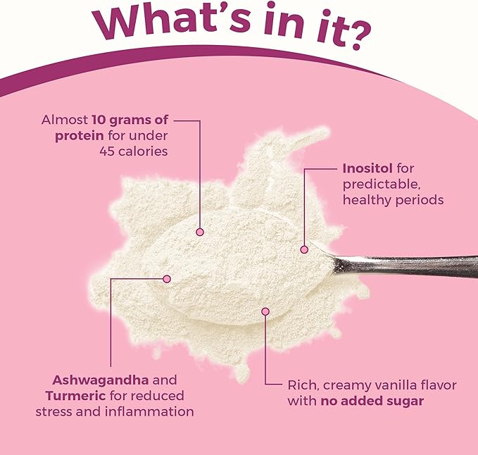 Collagen Peptides Protein Powder for Women – PCOS Supplement Formulated with Inositol Ashwagandha &amp Turmeric Supports Thicker Healthy Hair Skin Nail Muscle &amp Weight Goals Vanilla by VITA