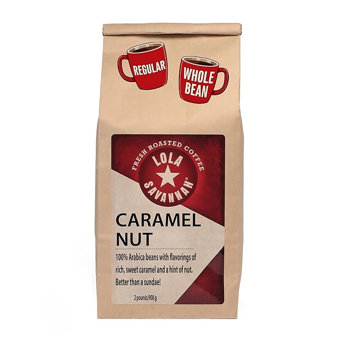 Lola Savannah Caramel Nut Whole Bean Caffeinated Coffee 2lb