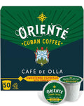 Oriente Sweetened Espresso with Cinnamon Coffee Pods 50 ct Dark Roast Flavored Cuban Inspired Coffee in Single Serve Pods - 100% Arabica Beans Compatible with Keurig K Cups Maker