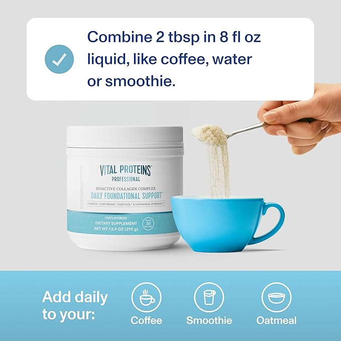 Vital Proteins® Professional Daily Foundational Support 12g Bioactive Collagen Peptides Reduces Fine Lines &amp Wrinkles Supports Joint Mobility**