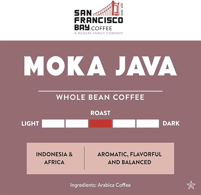 San Francisco Bay Whole Bean Coffee - Moka Java (2lb Bag) Medium Roast