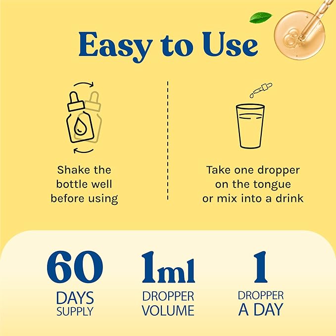 Concentrated Liquid Collagen Peptides Supplement - 30000mcg Hydrolyzed Liquid Collagen for Women plus Biotin Hair Skin Nail Support - Sublingual Direct Drops or in Drinks - Natural Lemon Drink 2 oz