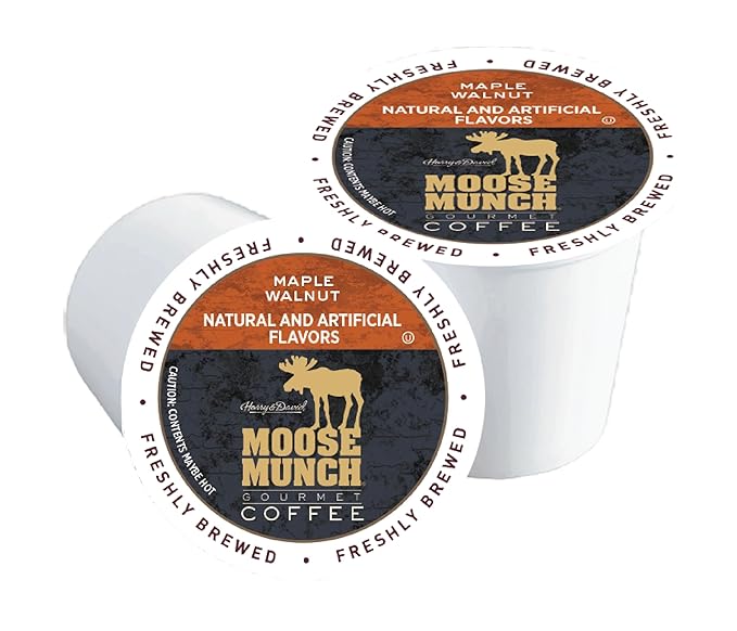 Moose Munch Single Serve Coffee (4/18 Count Boxes Maple Walnut)