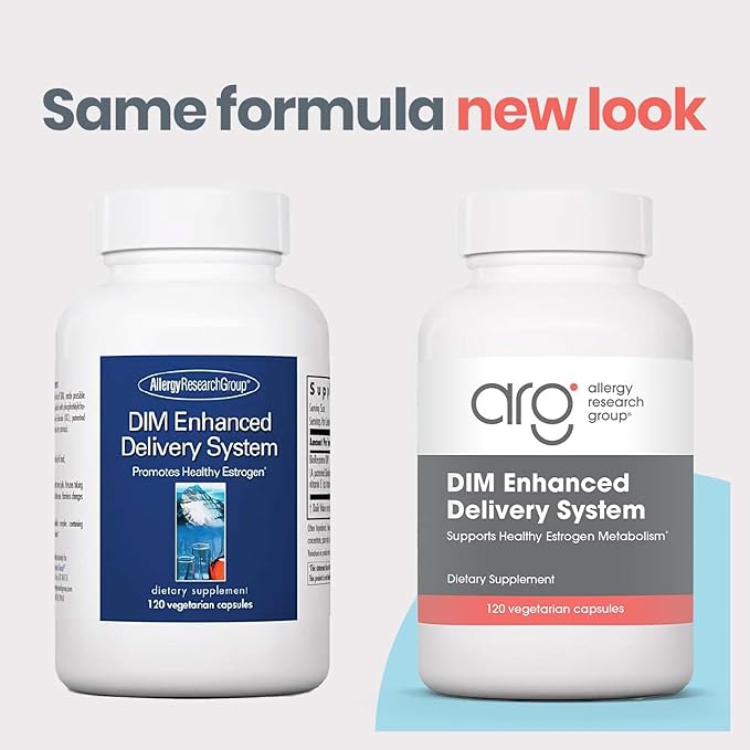 ARG DIM Enhanced Delivery System - Supports Estrogen Metabolism - Delivers 300 mg Bioavailable Diindolylmethane Complex - Vegetarian &amp Soy-Free - 30 Servings - 120 Capsules