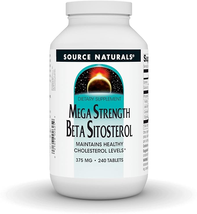 Source Naturals Mega Strength Beta Sitosterol Plant Sourced 375mg - 240 Tablets