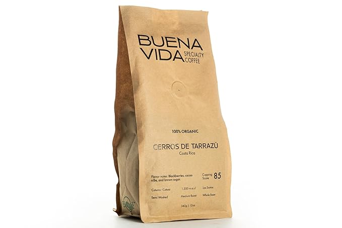 Buena Vida Speacialty Coffee - Cerros de Tarrazú Ground - Costa Rican Regenerative Coffee (35 oz)