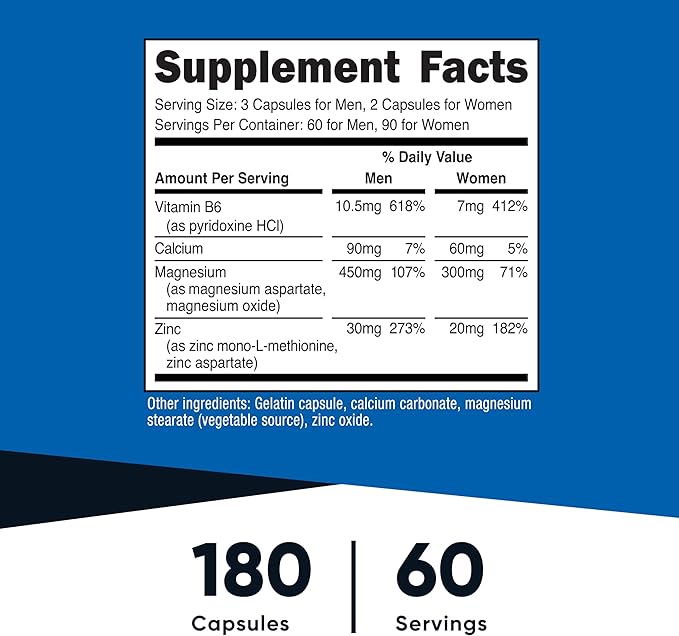 Nutricost ZMA 180 Capsules (2 Bottles)