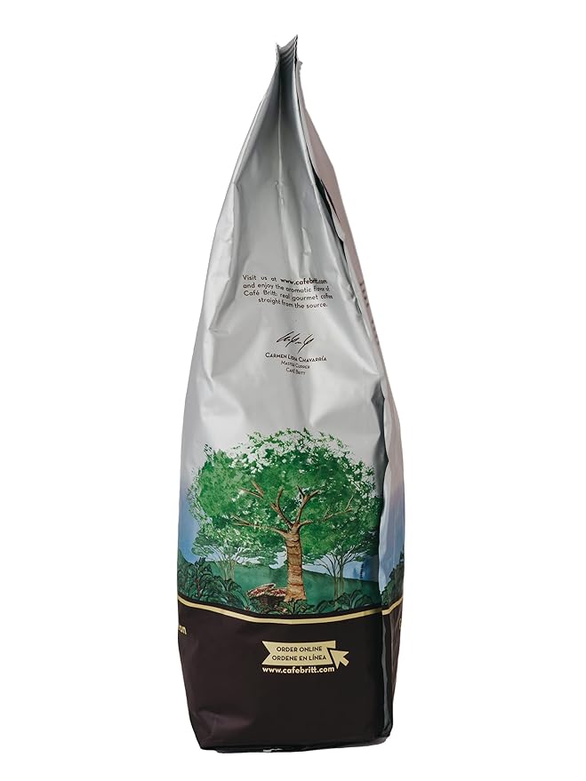 Café Britt® - Costa Rican Dark Roast (2 Lbs Each) (2-Pack) (4 Lbs Total) - Whole Bean Arabica Coffee Kosher Gluten Free 100% Gourmet &amp Dark Roast