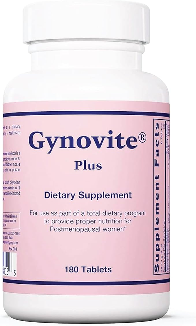 Optimox Gynovite - Menopause Supplements for Women Post Menopause Support Vitamins for Hot Flash Night Sweats Women's Menopausal Comfort - 180 Tablets