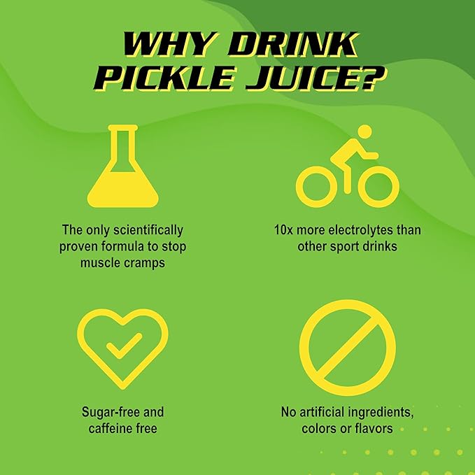Pickle Juice Sports Drink Shots Ultra - Relieves Cramps Immediately - Electrolyte Pickle Juice Shots for Day &amp Night Time Leg Cramp Relief - 2.6 oz 48 Pack