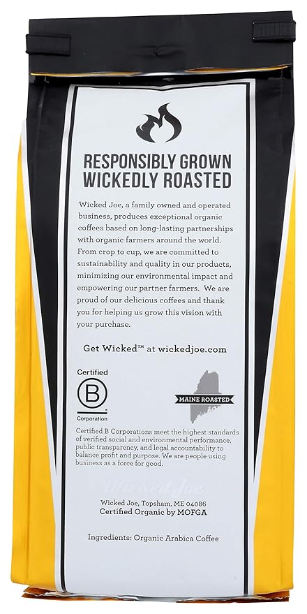 Wicked Joe Coffee Breakfast Blend Ground 12 oz Yellow