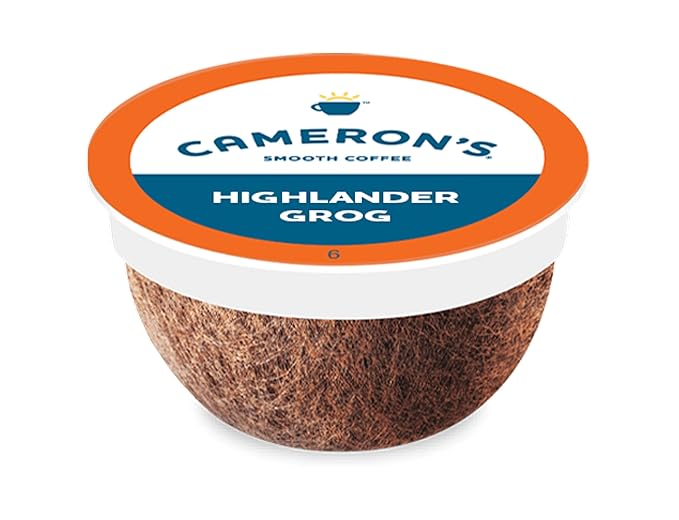 Cameron's Coffee Single Serve Pods Flavored Highlander Grog 32 Count