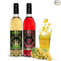 Amor Vines 100% Natural Unfiltered Pure Rosé &amp Chardonnay Grape Juices - No Water Added Preservative Free Non-Alcoholic - 750ml Glass Bottle - Pack of 2