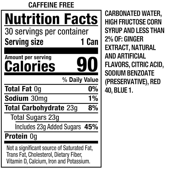 Canada Dry Cranberry Ginger Ale - 7.5 Fl Oz 30 Count