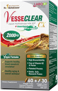 LABO Nutrition VesseCLEAR CX: Nattokinase NSK-SD + Gamma Oryzanol for Clean Blood Vessel &amp Healthy Ageing Japan's Most Clinically Studied Support Healthy Cholesterol Heart Vegan Acid-Resistan