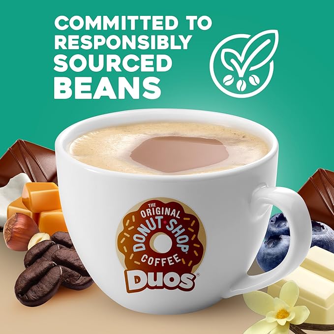 The Original Donut Shop Duos Coconut + Mocha Keurig Single-Serve K-Cup Pods Medium Roast Coffee 72 Count