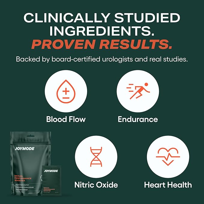 JOYMODE Performance Booster w/Arginine Nitrate L-Citrulline Vitamin C and Ginseng - 10 Servings - Supports Nitric Oxide Blood Flow and Erection Quality