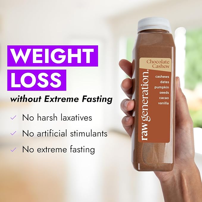 Raw Generation High-Protein Meal Replacement Cleanse – 3-Day Structured Weight Loss Reset with Built-In Lean Muscle Support Plant-Based Liquid Diet Program