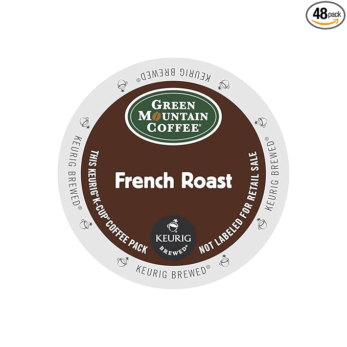 Green Mountain Coffee French Roast Single-Serve Keurig K-Cup Pods Dark Roast Coffee 48 Count (2 Boxes of 24 Pods)